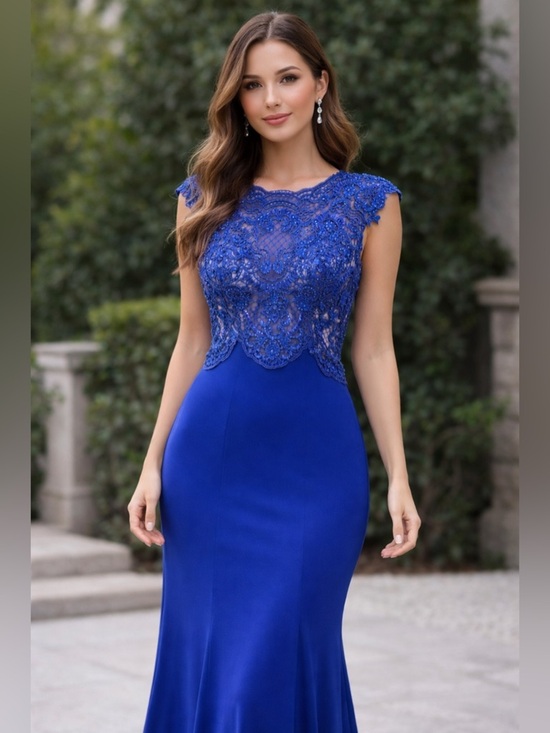Camille La Vie Dresses & Skirts - Camille La Vie Royal Blue Lace Women’s Prom Dress Size 2
